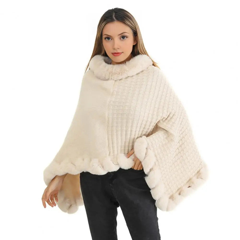 Nepbonten Omslagdoek voor Dames Elegante Winter Shawl met Losse Pasvorm Tijdloos Design Luxe Stola Warm | Sulvida