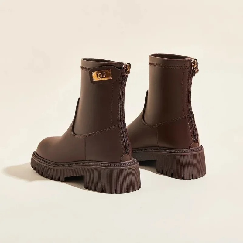 Bottines à fermeture éclair pour femme, décontractées, confortables, coupe classique, élégantes et stylées, pour tous les jours, en automne et en hiver | Sulvida
