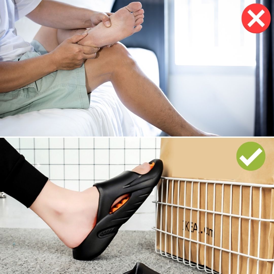 Massageslippers met Reflexpunten Ergonomische Huisslippers Dames Heren EVA Antislip Voetmassage Badslippers | Sulvida