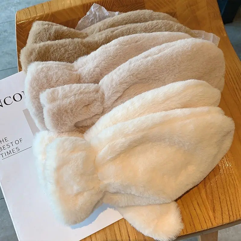 Pluche Winterhandschoenen Warm & Zacht Fluffy Wanten Voor Dames Heren Dikke Fleece Outdoor Handschoenen | Sulvida