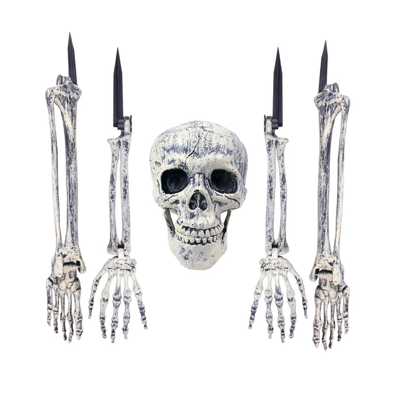 Decoratieve Skelethand Plastic Tuindecoratie Wit 46cm Griezelig Halloween Decoratie Tuin Terras Buiten | Sulvida