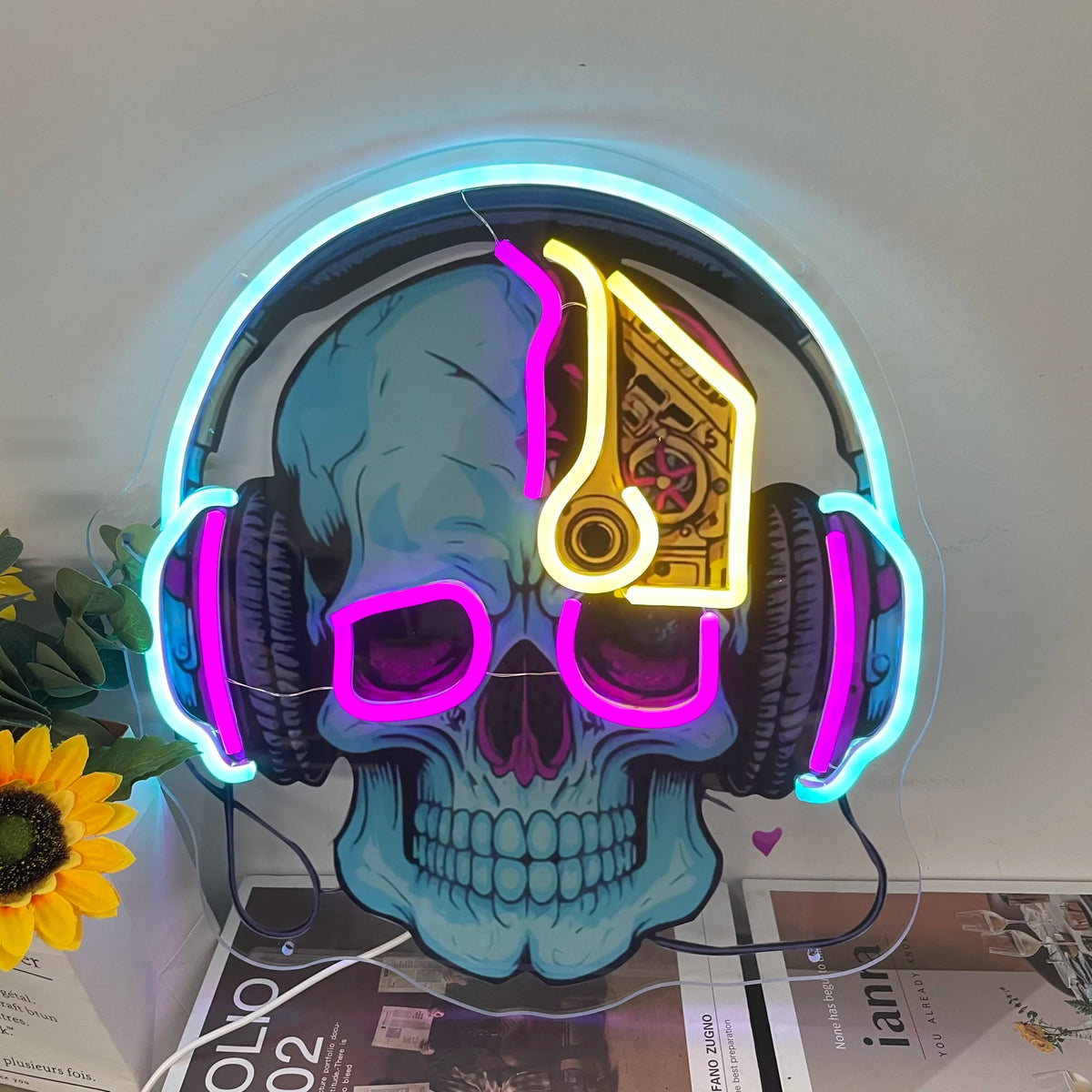 Schedel Neonverlichting LED Wandlamp Acryl Sfeerlicht Decoratie voor Slaapkamer Bar Gaming Kamer Interieur | Sulvida