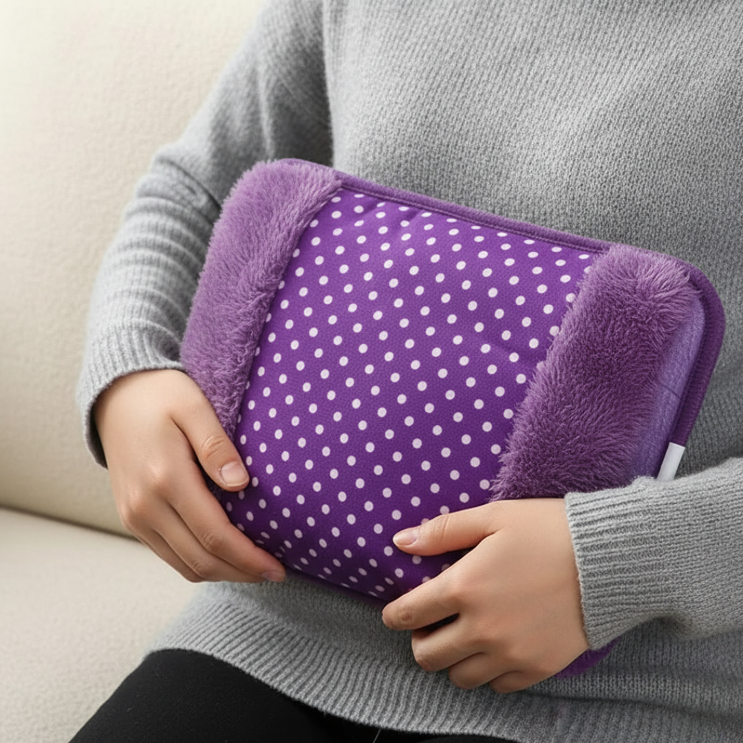Elektrisch Warmtekussen met Handwarmerfunctie Oplaadbaar Pluche Warmtezak voor Buikwarmte Herfst Winter | Sulvida