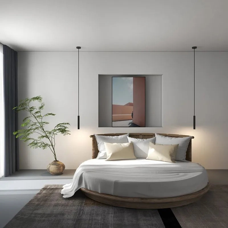 Hanglamp Lineair Metaal Zwart LED Lichtbron Instelbaar Modern Design Woonkamer Slaapkamer Kinderkamer | Sulvida