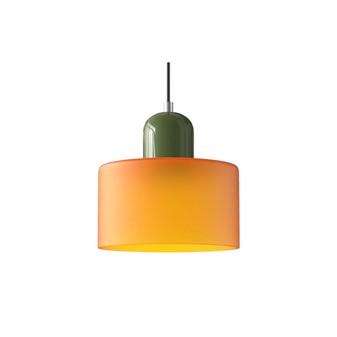 Glazen Hanglamp Tweekleurig Design Pendant Lamp voor Eetkamer Leeshoek Verstelbaar Stijlvol Lichtarmatuur | Sulvida