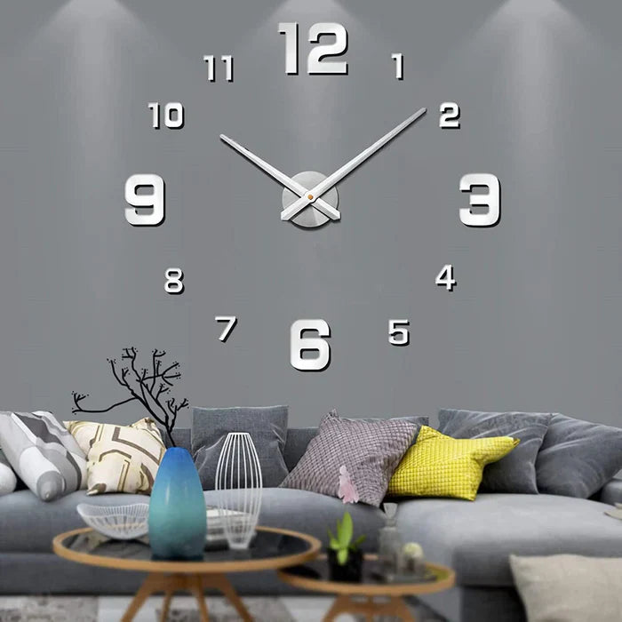 Ronde Wandklok Decoratief 30cm Zwart Cijfers Stille Uurwerk Metalen Wijzerplaat Modern Interieur Wanddecoratie | Sulvida
