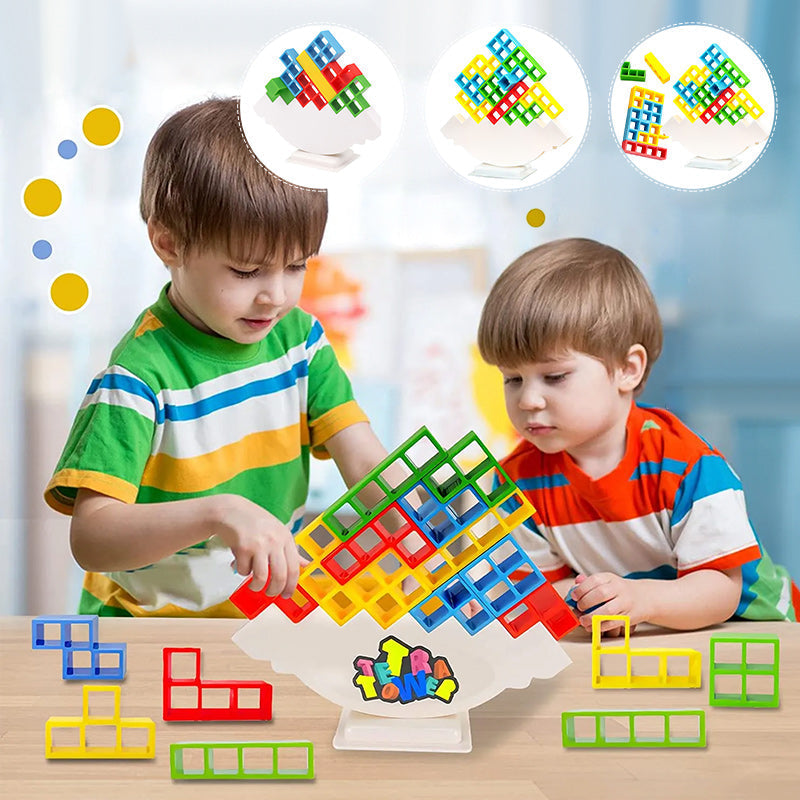 Kleurrijk Houten Stapelspel Tetris Balanceer Uitdaging Educatief Speelgoed Coördinatie Motoriek Spelplezier | Sulvida