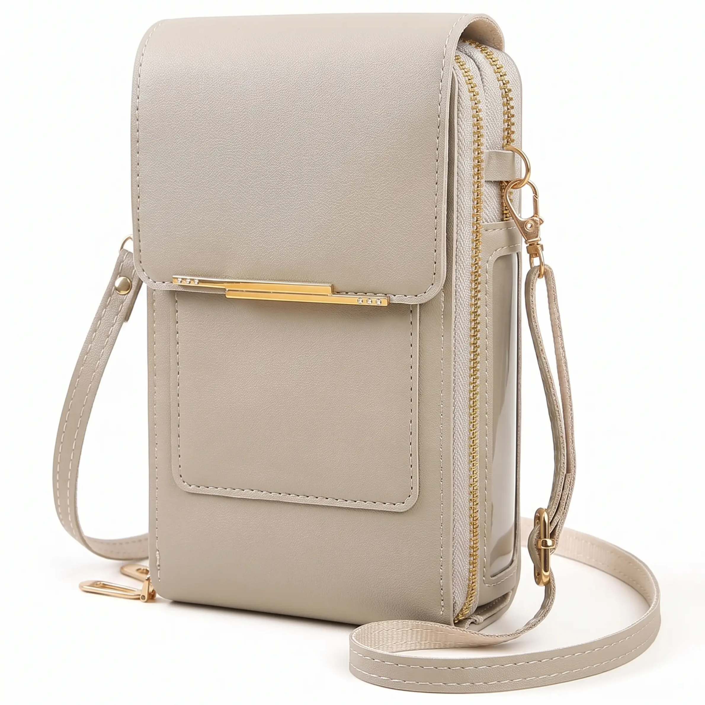 Crossbody Telefoontas met RFID-bescherming en Touchscreen Venster – Veilige Handsfree Portemonnee voor Smartphones tot 6,7 inch | Sulvida