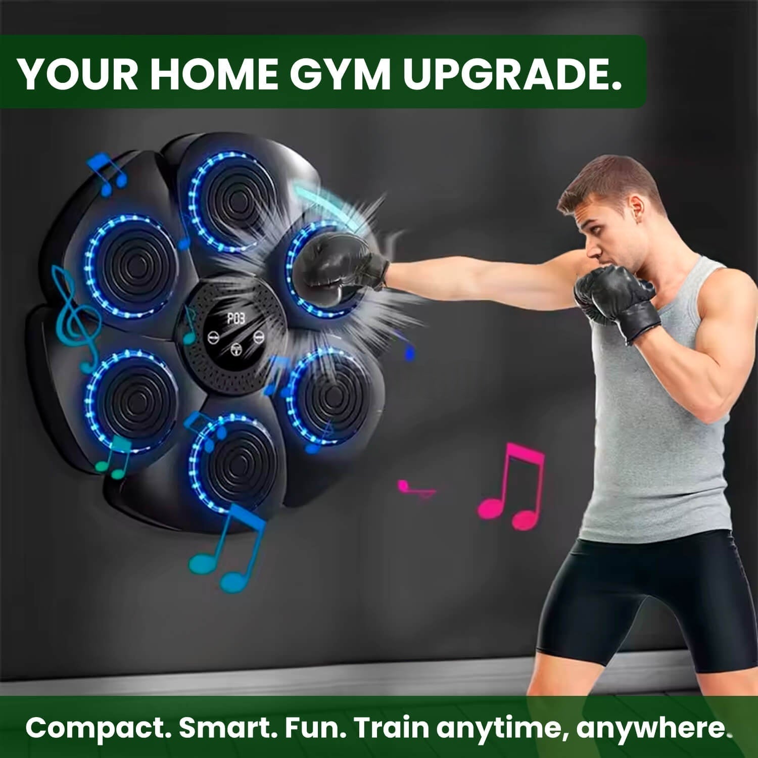 Muziek Bokstrainer met Targetfunctie — Interactieve Fitnesstrainer voor Thuis | Sulvida
