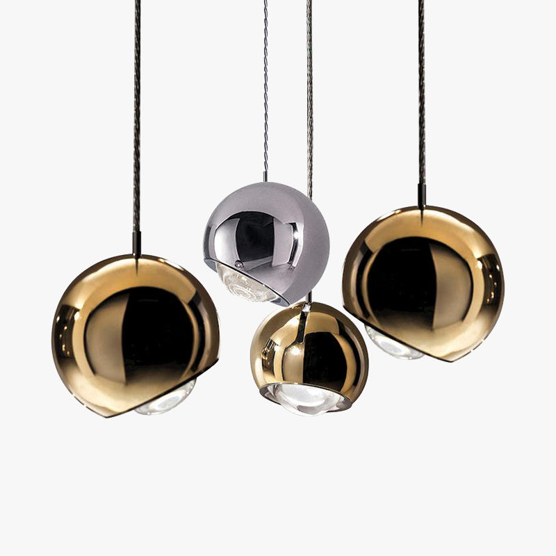 Hanglamp Bol Metaal Acryl Goud Zilver Modern LED E27 Woonkamer Eetkamer Slaapkamer Design Verlichting | Sulvida