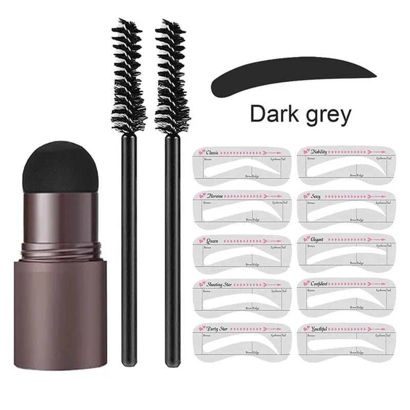 Wenkbrauw Stempel Styling Set 5 Kleuren Professionele Wenkbrauw Make-up Kit met Sjablonen en Poeder voor Beginners | Sulvida