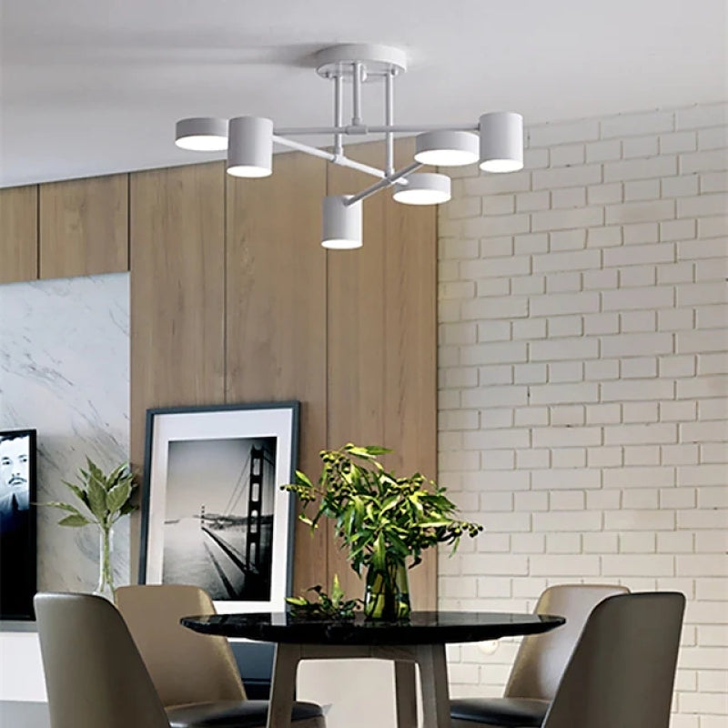 Moderne LED Plafondlamp Staal met Acryl Scandinavisch Design voor Woonkamer Eetkamer Slaapkamer Hal Stijlvol | Sulvida