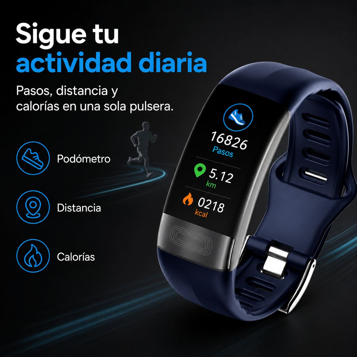 Gezondheidsmonitor Polsband met ECG en Hartslagmeting Bloeddruk SpO2 Slaapanalyse Waterdicht Fitness Tracker | Sulvida