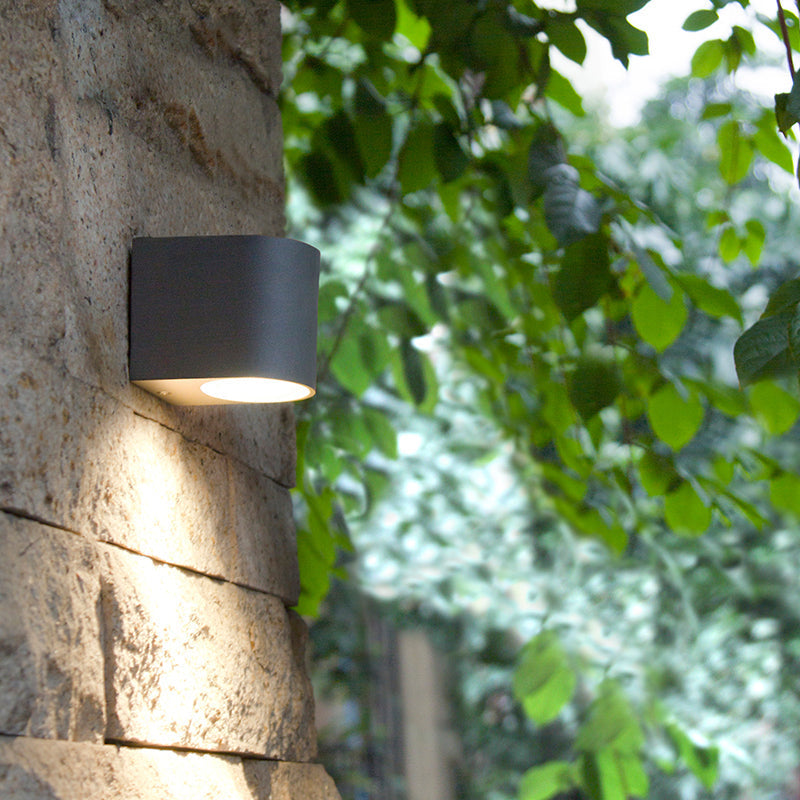 Vierkante Buitenwandlamp Zwart Metaal Glas LED Tuin Entree Verlichting Modern Design Waterdicht Buitenmuur | Sulvida