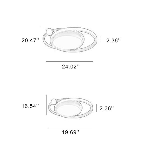 Ronde LED Plafondlamp Scandinavisch Minimalistisch Design Ø50-61cm Sfeervol Licht Woonkamer Slaapkamer Keuken | Sulvida