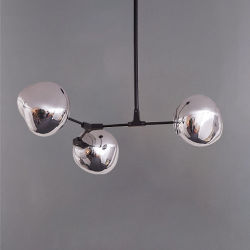 Glazen Bol Hanglamp Set 3 6 8 Lampen Goud Chroom Roségoud Eetkamer Woonkamer Modern Design E27 LED Sfeerverlichting | Sulvida