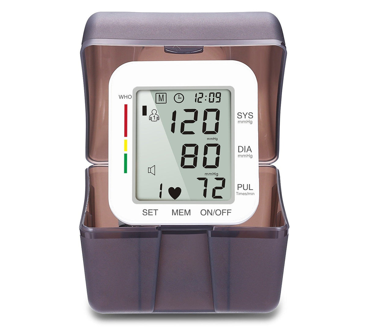 Digitale Polsbloeddrukmeter met LCD-Scherm voor Nauwkeurige Thuismetingen Gezondheidsbewaking Hartslag | Sulvida