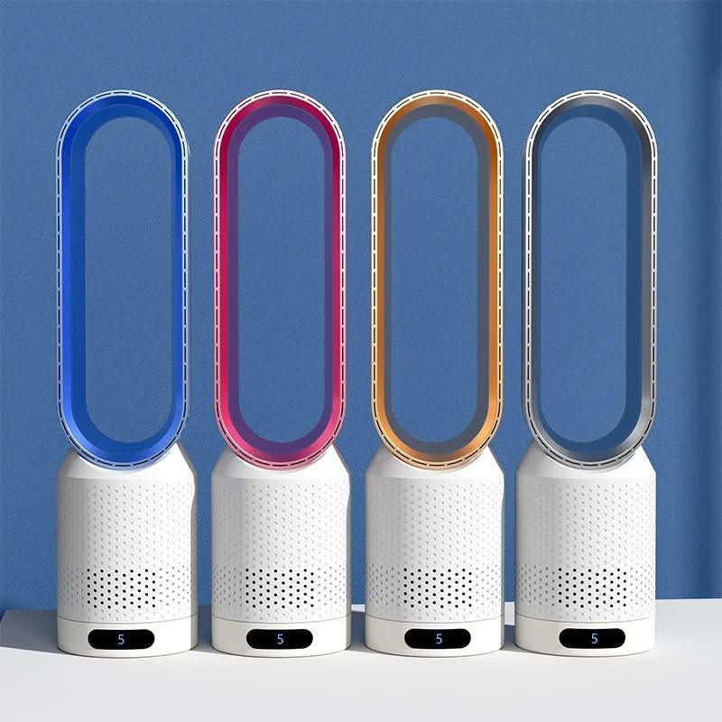 Torenventilator Bladloos 90° Oscillatie 6 Snelheden Luchtzuivering Stil 56 cm Slaapkamer Kantoor Woonkamer | Sulvida