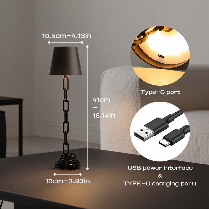 Oplaadbare Tafellamp met Schakelknoppen Metaal Mat Zwart 41 cm LED Dimbaar Snoerloos Modern Design Lamp | Sulvida