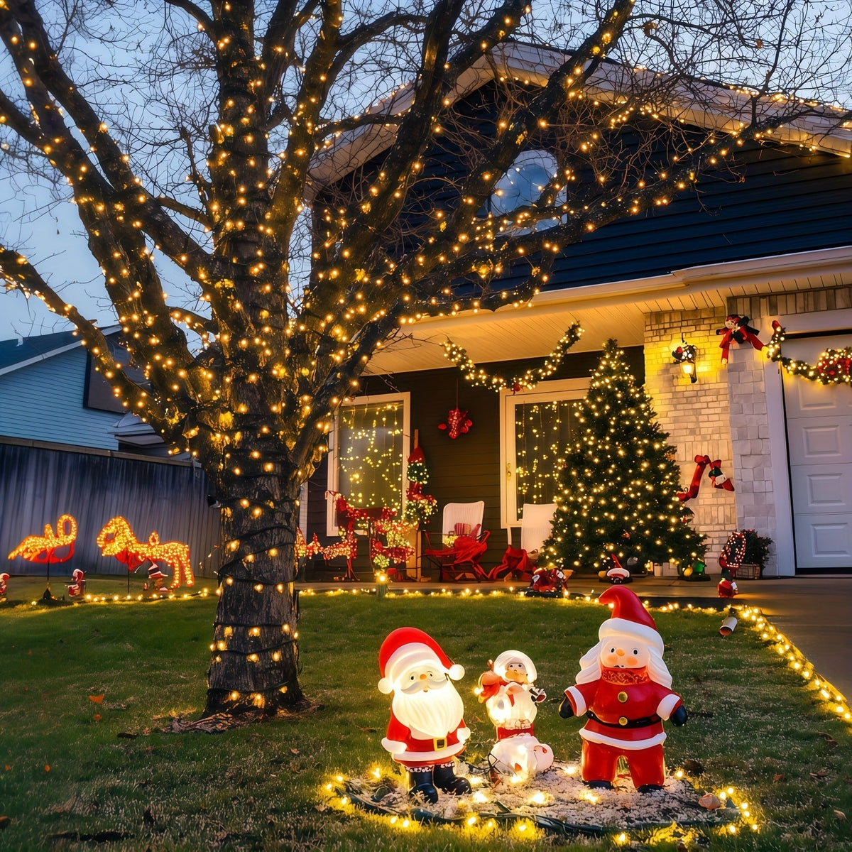 Lichtsnoer Buiten Waterbestendig IP44 Warm Wit Gekleurd 100-300 LED Sfeervolle Tuinverlichting Feestverlichting | Sulvida
