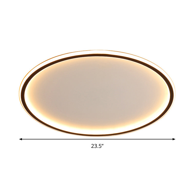 LED Plafondlamp Zwart Dimbaar met Afstandsbediening 40 50 60 cm Modern Aluminium Design Woonkamer Slaapkamer | Sulvida