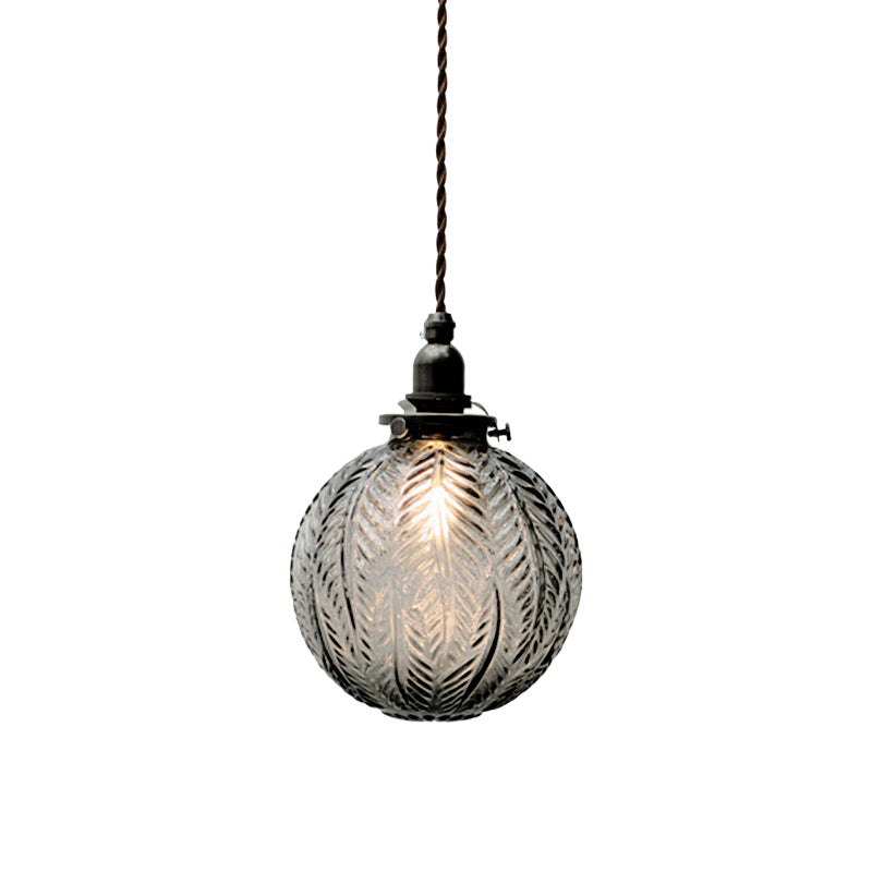 Glazen Hanglamp met Veerdesign en Rookglas 15 cm Diameter Kroonluchter Eetkamer Woonkamer Decoratief Sfeervol | Sulvida