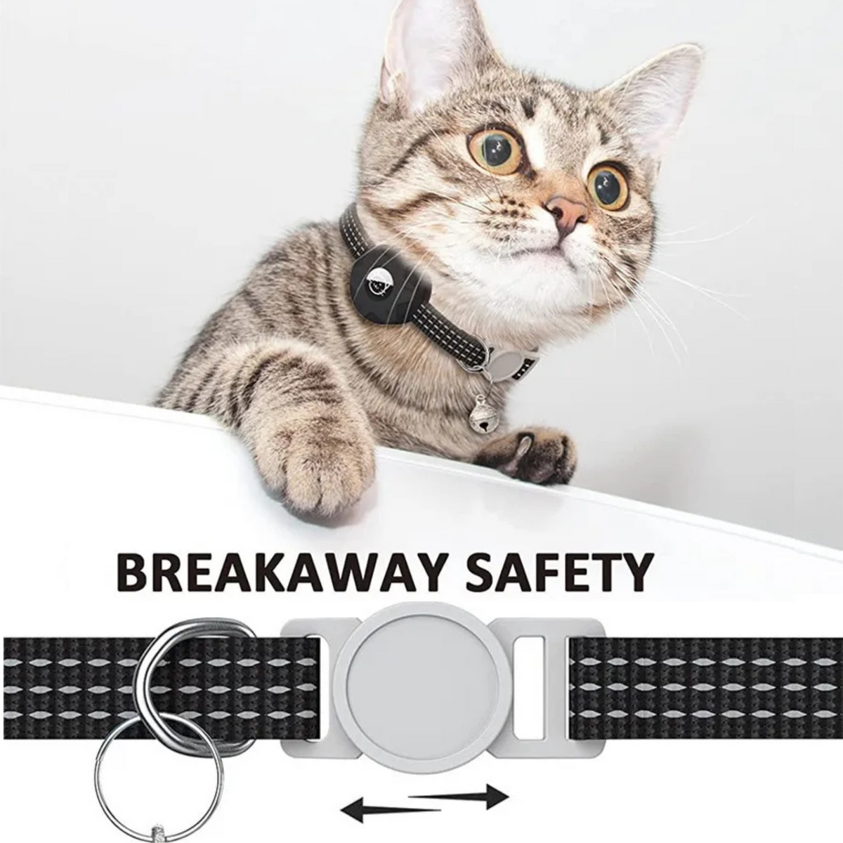 GPS-tracker voor huisdieren met reflecterende halsband voor katten en honden locatiebepaling veiligheid | Sulvida