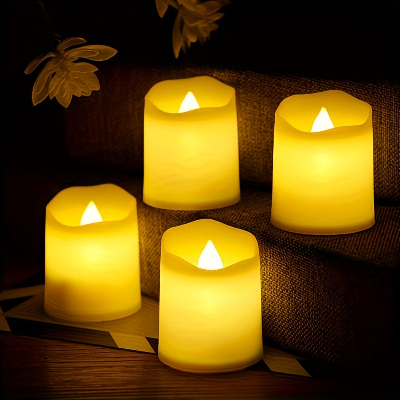 LED Waxinelichtjes op Batterij 24-100 Stuks Vlamloze Theelichtjes Veilig Sfeervol voor Interieur Feesten Decoratie | Sulvida