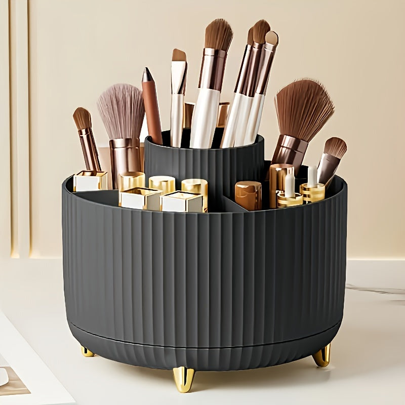 360° Draaibare Make-up Organizer met 5 Vakken Cosmeticahouder voor Kaptafel Badkamer en Opbergen Visagie | Sulvida