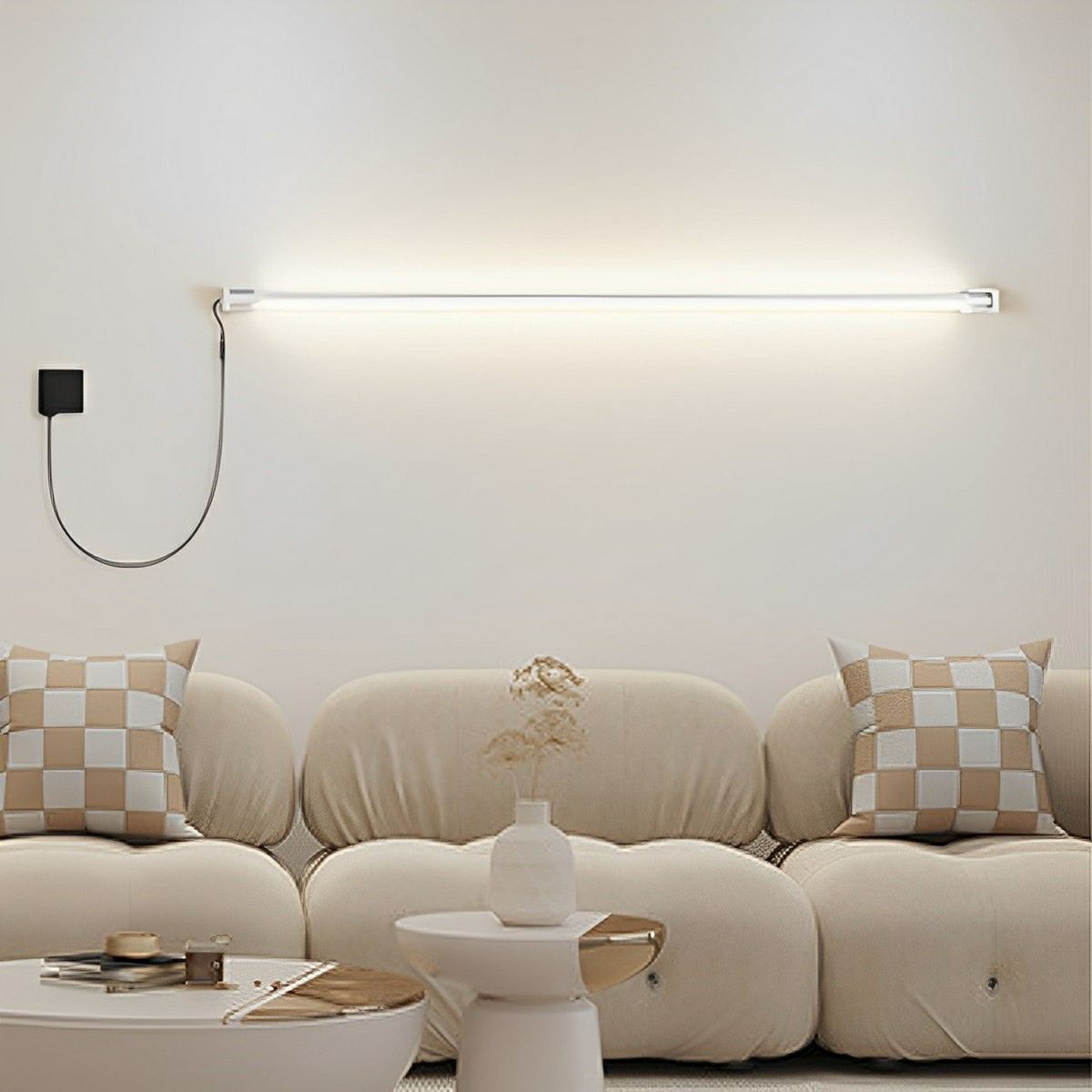 LED Wandlamp Verstelbaar 360° Zwart Wit Aluminium Strip Plug-in Modern Design Slaapkamer Eetkamer Woonkamer | Sulvida