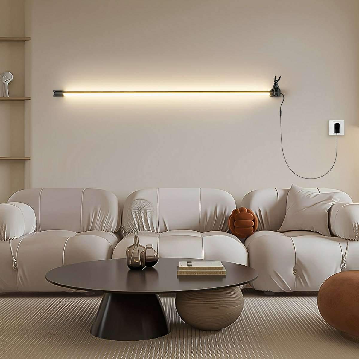 LED Wandlamp Verstelbaar 360° Zwart Wit Aluminium Strip Plug-in Modern Design Slaapkamer Eetkamer Woonkamer | Sulvida