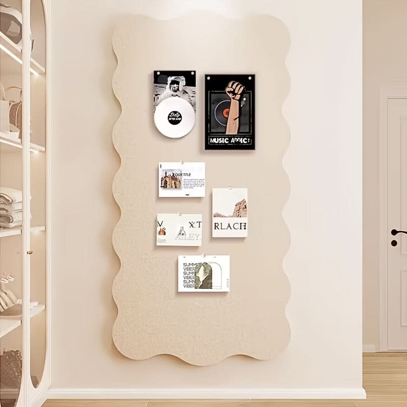 Tableau d’affichage en feutre avec punaises, tableau mémo décoratif 60x120 cm, kit de fixation, design moderne, montage mural, bureau | Sulvida