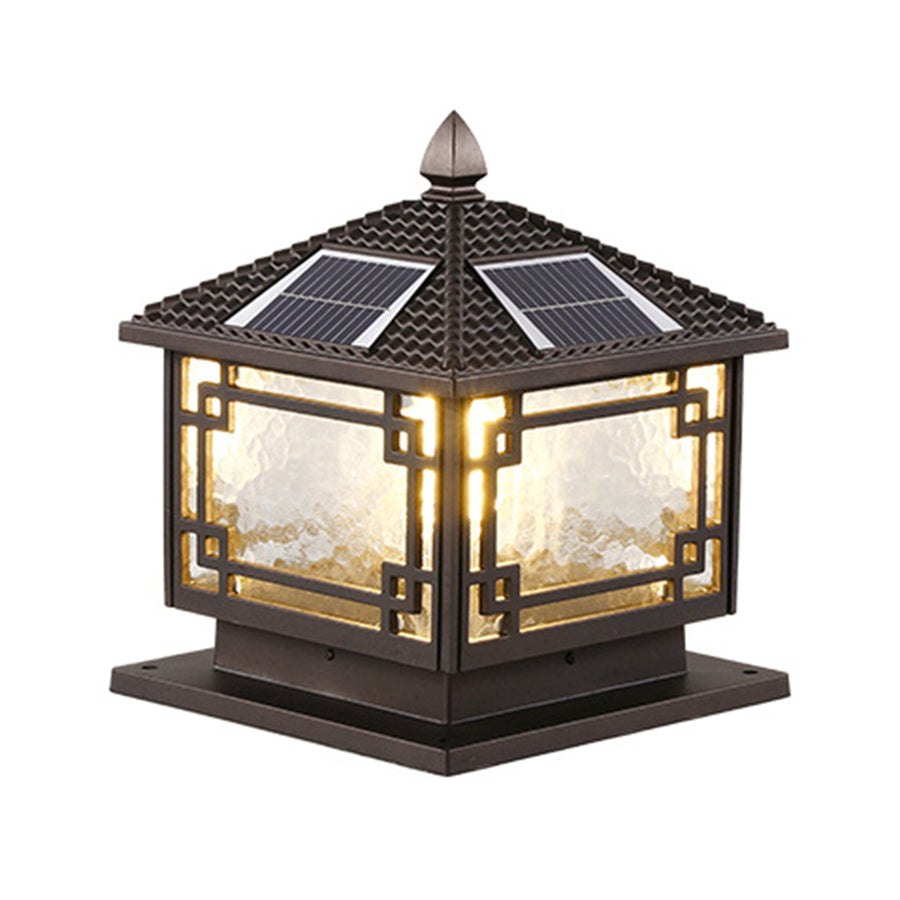 Buitenlamp op Sokkel Klassiek Design Waterdicht Aluminium Glas Terras Tuin Oprit Pad Entree Verlichting | Sulvida