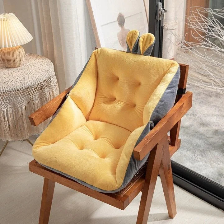 Coussin d’assise ergonomique avec dossier pour soutenir le coccyx et le bas du dos, 45x45 cm, confort au bureau | Sulvida