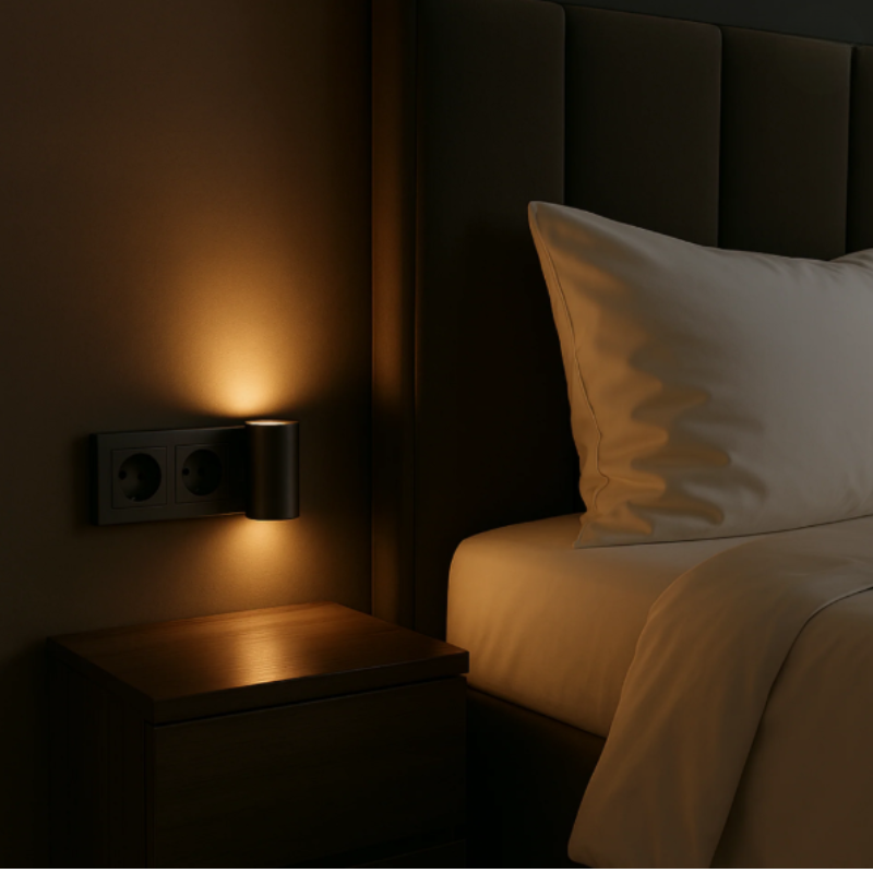 Dimbare Nachtlamp met Touch-Bediening Stekker LED voor Slaapkamer Hal Kinderkamer Nachtkastje Wandlamp met Lichtsensor Warm Wit Licht | Sulvida