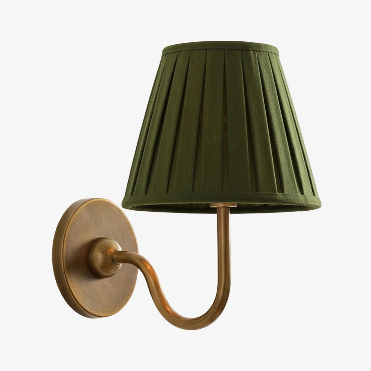 Wandlamp Linnen Kap Messing Armatuur Plissé of Glad Stof E12 Fitting Hardwired Decoratieve Verlichting | Sulvida