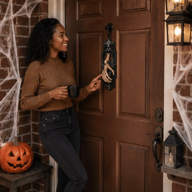 Interactieve Skelethand Deurversiering – Aanraak- en Bewegingssensor met Licht Geluid Halloween Decoratie | Sulvida