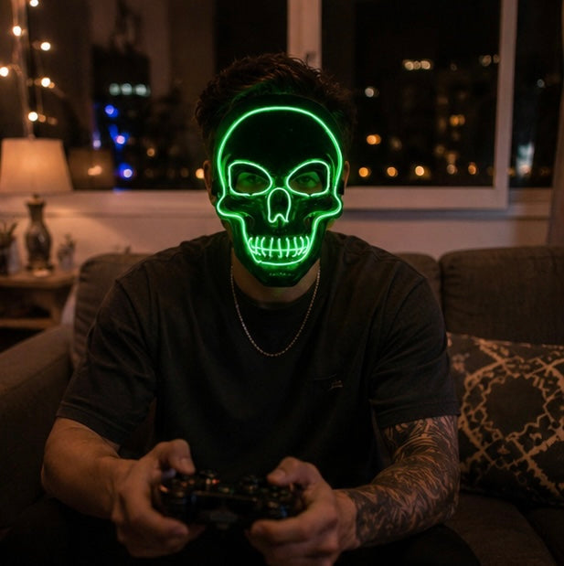 Verlicht Schedel Masker LED Volgelaat Halloween Cosplay Carnaval Feestartikelen Theater Mysterieus Griezel | Sulvida