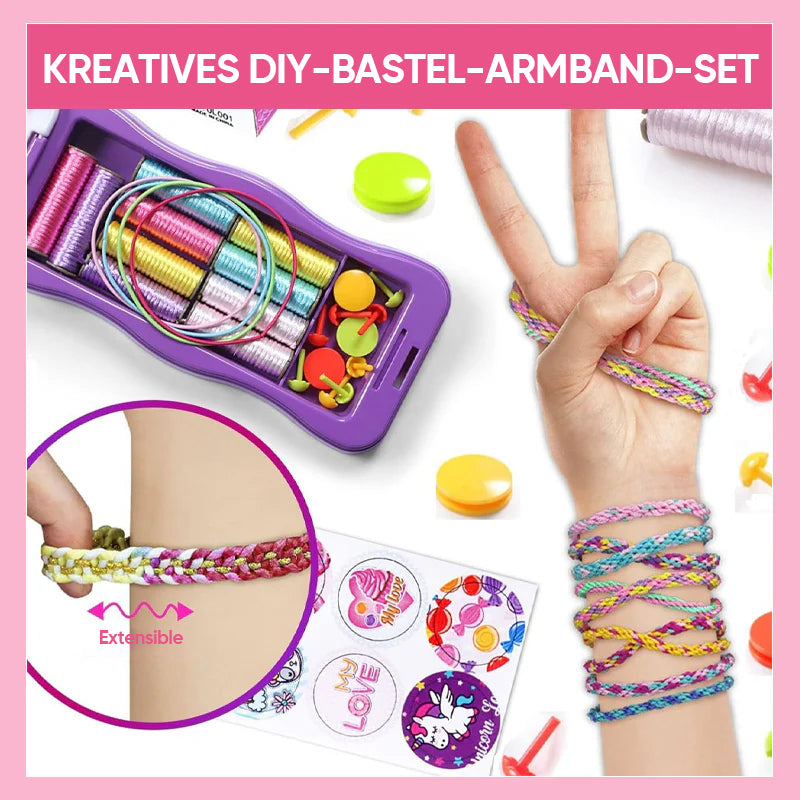 Kit créatif pour enfants : tressage et tissage, jouet créatif pour fabriquer des bracelets d’amitié, développer la motricité et apprendre en s’amusant | Sulvida