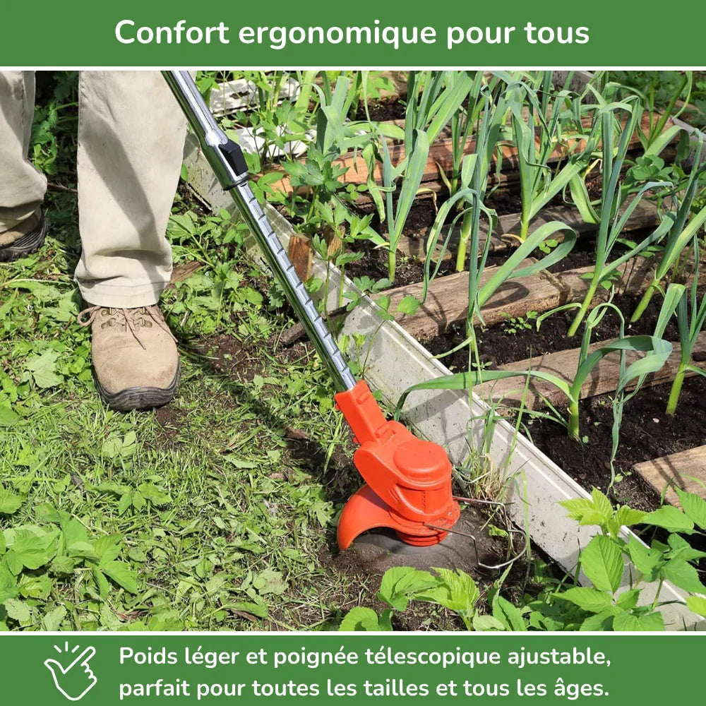 Draadloze Grastrimmer Accu Tuinonderhoud | Elektrische Bosmaaier voor Grote Tuin Onkruid Bewerken Gazon | Sulvida