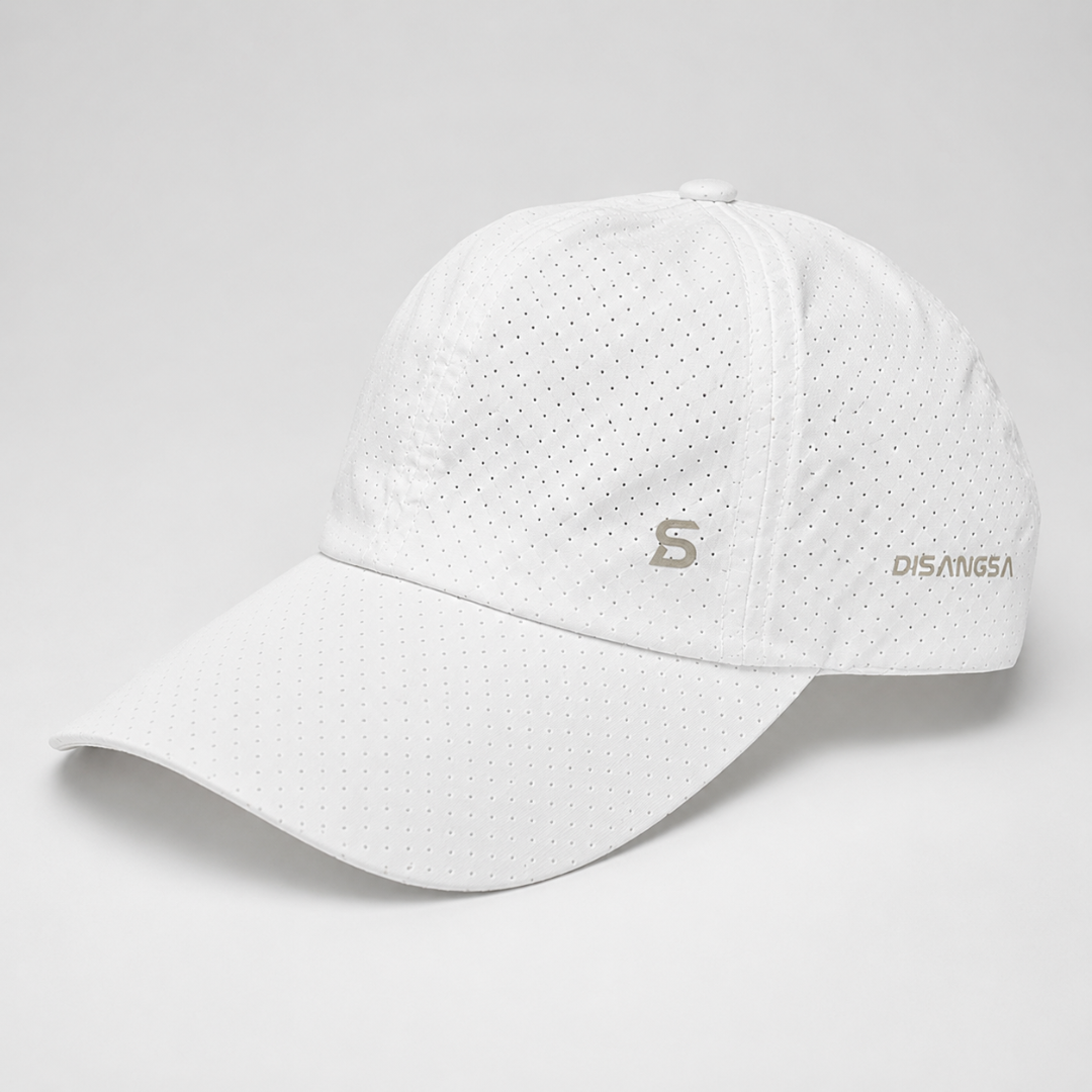 Geperforeerde Baseball Cap Lichtgewicht Ventilerend voor Actief Gebruik Sport en Outdoor Zwart Grijs Wit | Sulvida