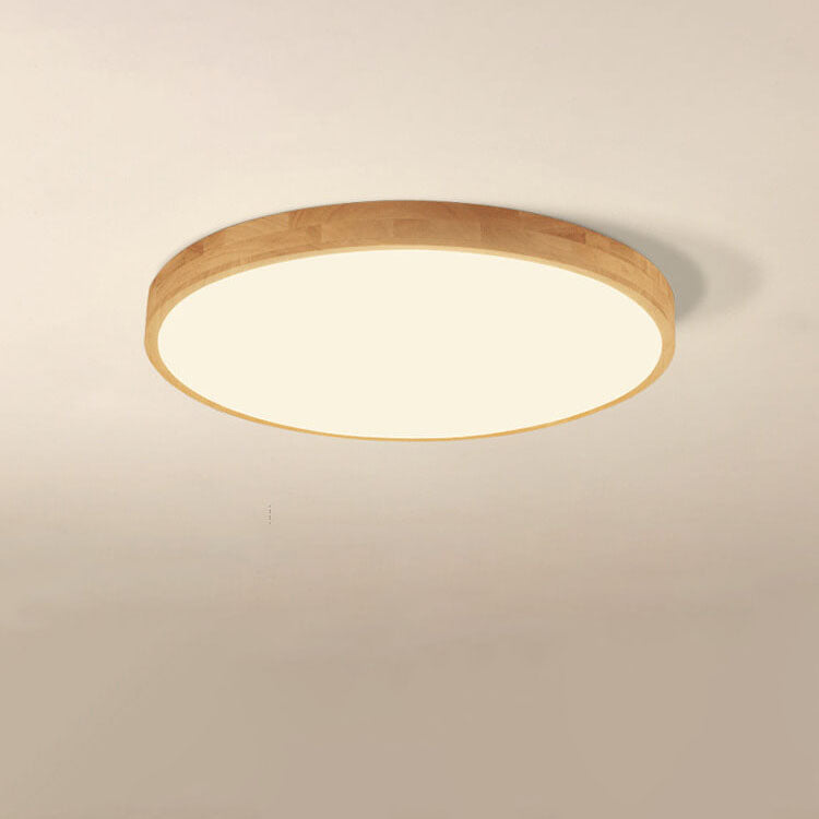 Ronde plafondlamp hout met geïntegreerde LED ultradun dimbaar warm licht voor woonkamer slaapkamer modern | Sulvida
