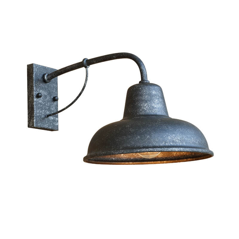 Metalen wandlamp buiten vintage zwart waterdicht 26 cm industrieel sfeerlicht gevellamp tuin terras balkon | Sulvida