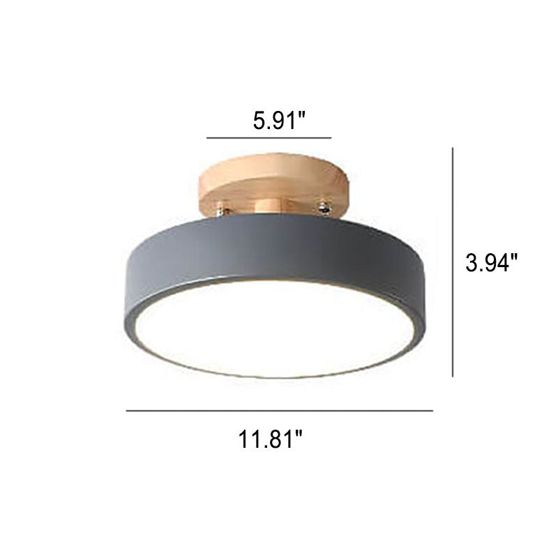 Plafondlamp Hout LED Rond Modern Design Eetkamer Slaapkamer Gang Warm Wit Neutraal Koel Dimbaar Woonkamer | Sulvida