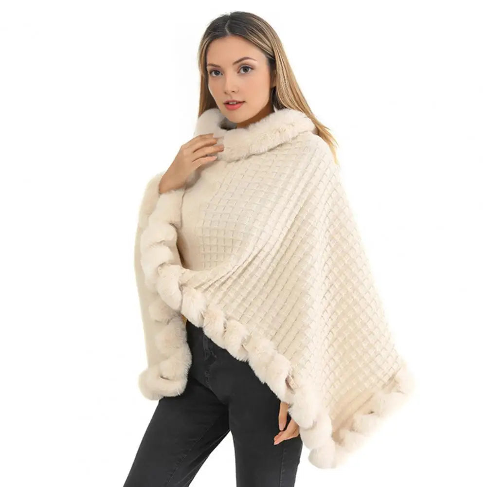 Nepbonten Omslagdoek voor Dames Elegante Winter Shawl met Losse Pasvorm Tijdloos Design Luxe Stola Warm | Sulvida