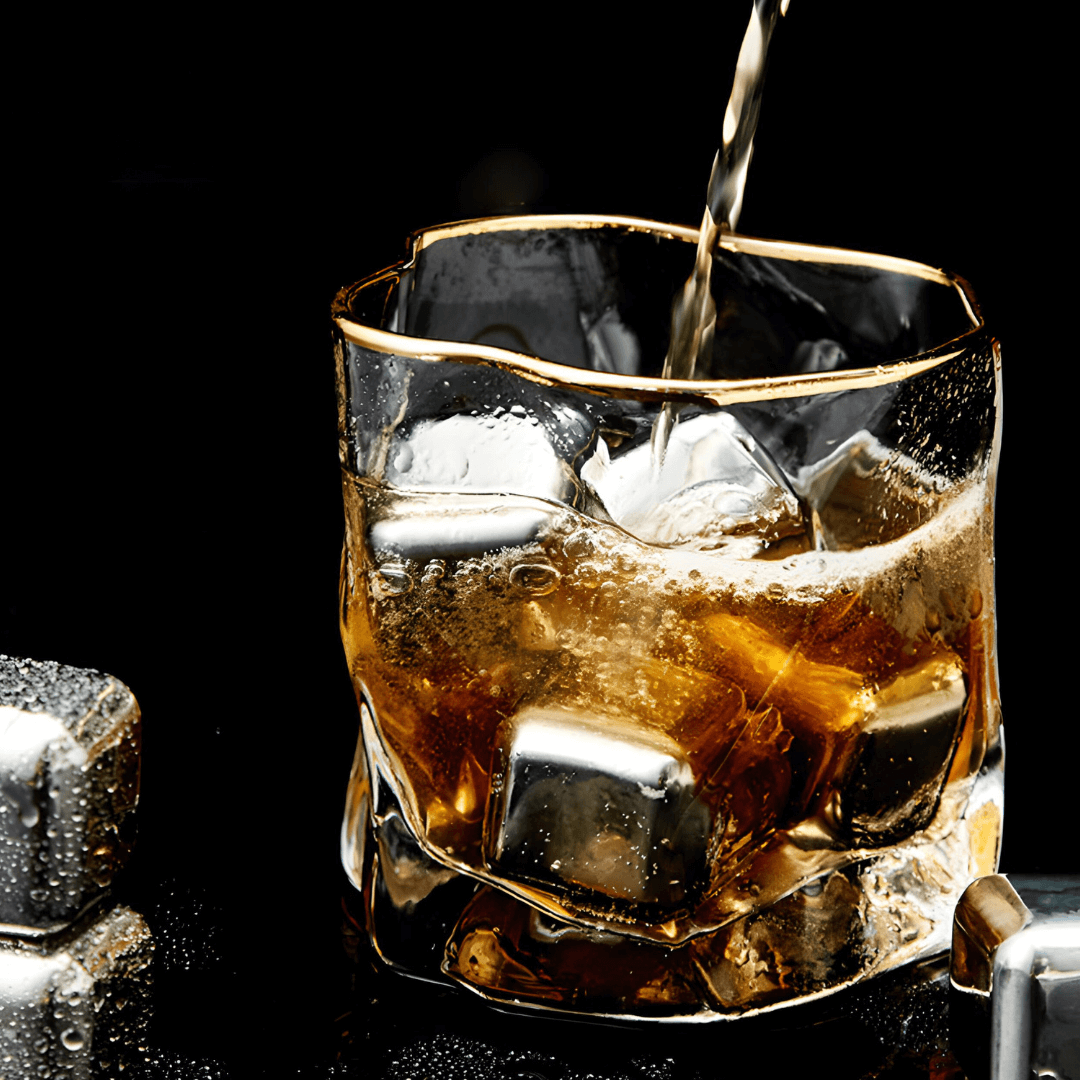 Japans Whiskyglas met Kristalreliëf en Vergulde Rand voor Stijlvol Genieten Thuis Whisky Cocktail Glas | Sulvida
