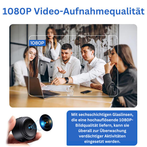 Full HD WiFi Bewakingscamera met Nachtzicht en Bediening op Afstand voor Thuis en Kantoor 120° Groothoek | Sulvida