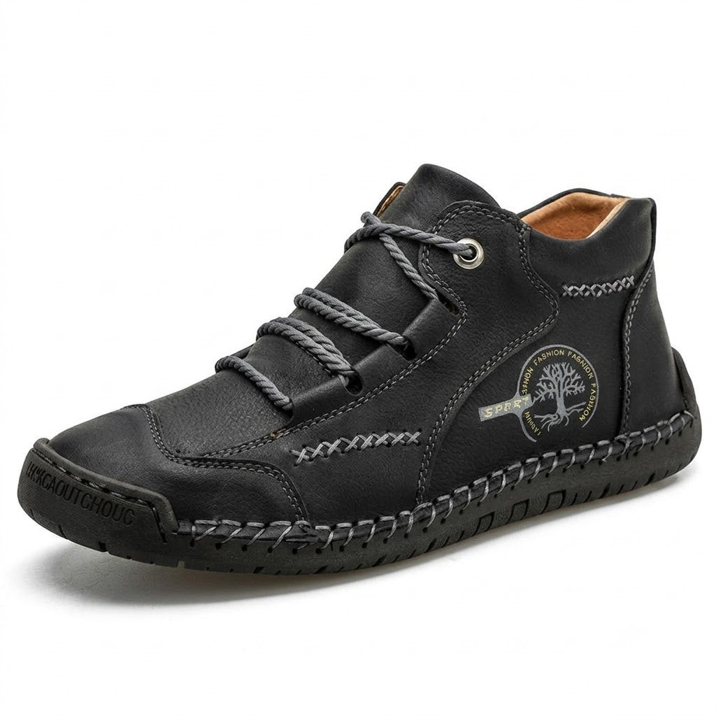 Orthopedische Herenlaarzen Handgemaakt Leer Vintage Bruin Zwart Groen Kaki Comfortschoenen Steunzool | Sulvida