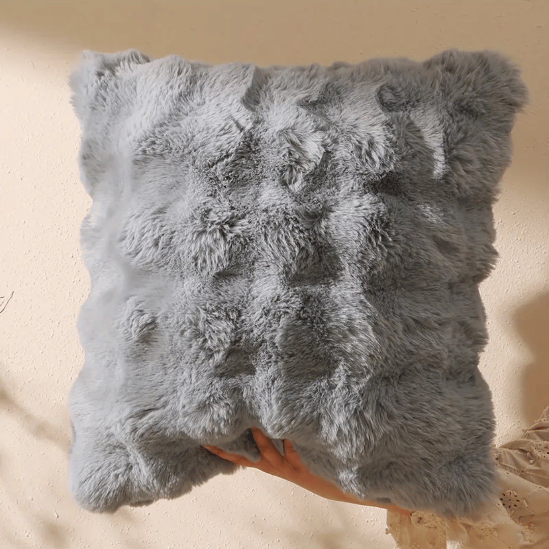 Kussenhoezen Nimbus Touch - Zachte Pluche Nepbont Kussenslopen Luxe Sierkussens Handgemaakt 43×43 cm Woonkamer | Sulvida