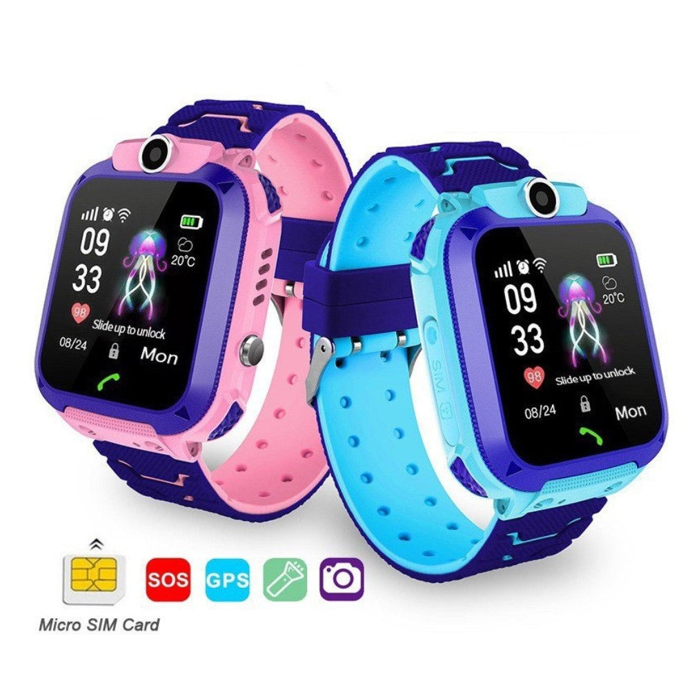 Smartwatch voor kinderen met GPS-tracking en noodfunctie voor veilig contact vanaf 4 jaar waterdicht | Sulvida